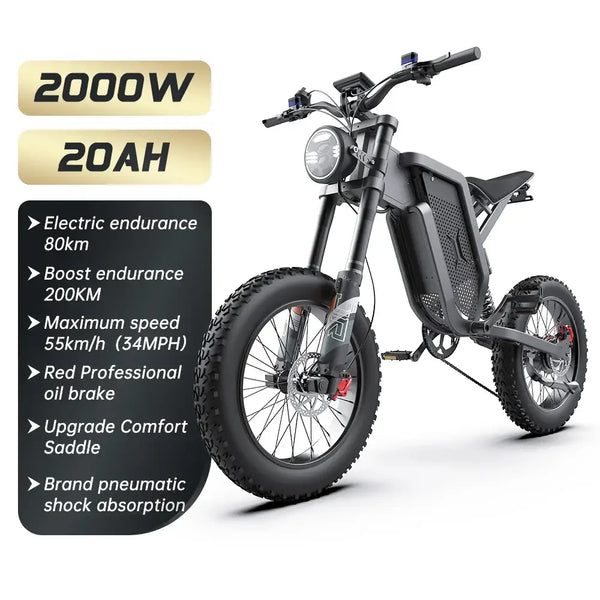 2000W EKX X21 48V Samsung Battery Electric Mountain Bike