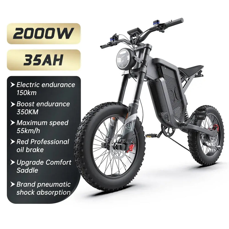 2000W EKX X21 48V Samsung Battery Electric Mountain Bike