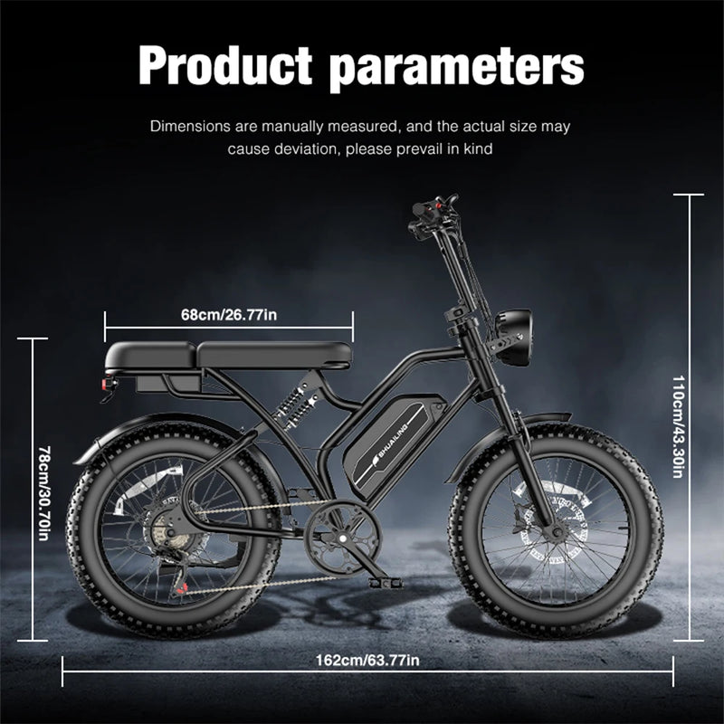 500W Electric Bicycle 48V 30AH Adult Mountain Ebike