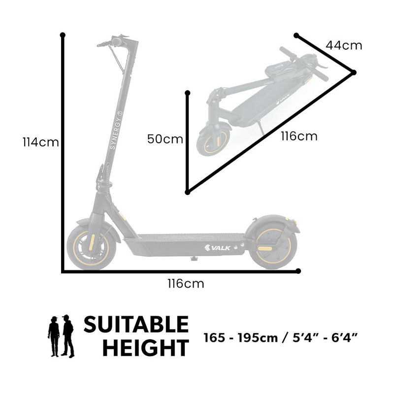 VALK Synergy 7 MkII 500W Electric Scooter 15Ah 37V Battery