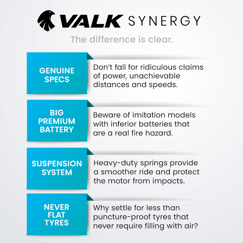 VALK Synergy 7 MkII 500W Electric Scooter 15Ah 37V Battery